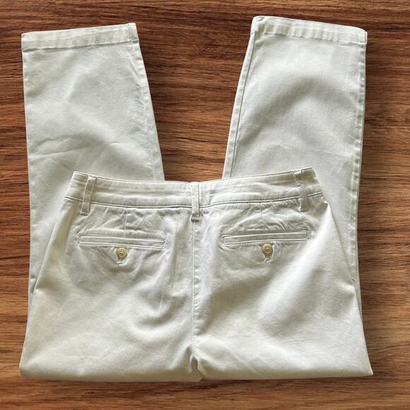 Tommy Bahama Live the Island Life White Ankle Cotton Blend Pant Sz 6 - Picture 3 of 9